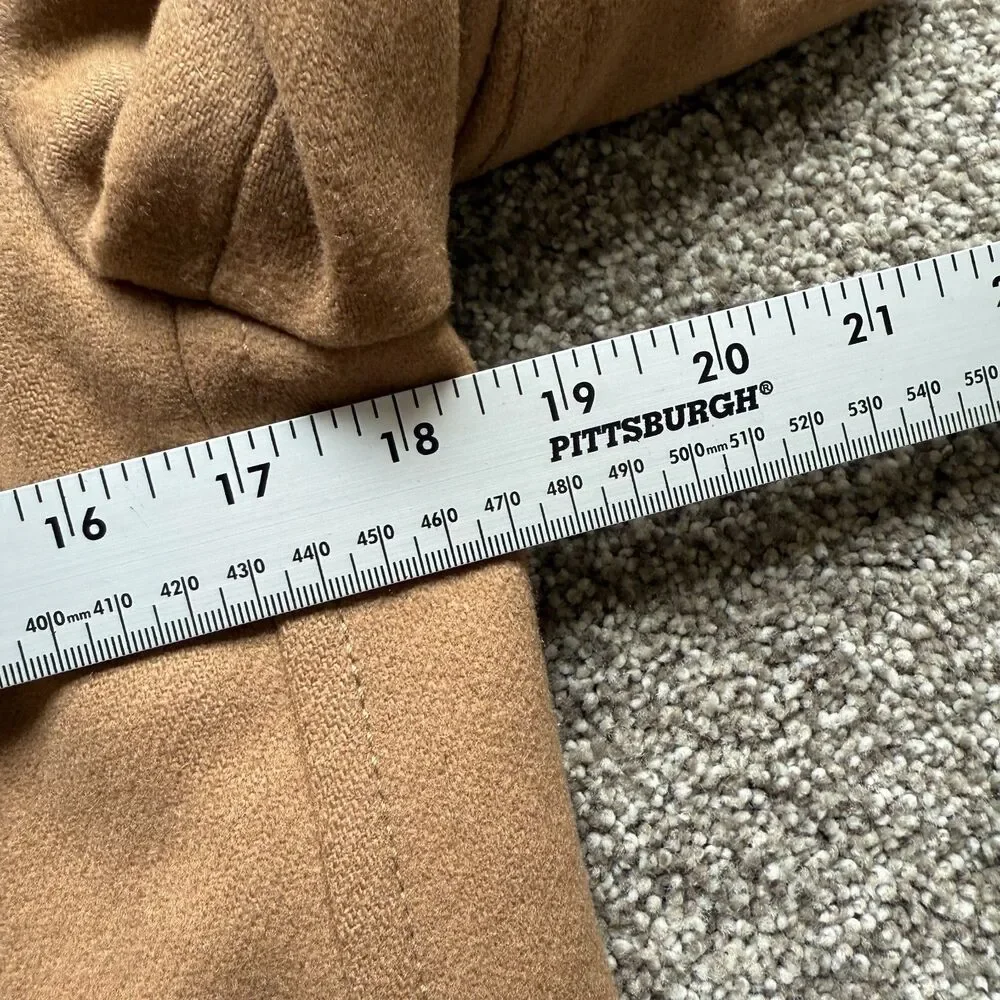 J. CREW MERCANTILE WOMENS SIZE XS TAN CITY COAT ZIP WOOL BLEND NEUTRAL JACKET